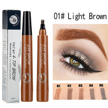 Load image into Gallery viewer, Four-pronged waterproof eyebrow pencil
