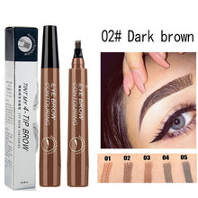 Load image into Gallery viewer, Four-pronged waterproof eyebrow pencil
