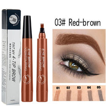 Load image into Gallery viewer, Four-pronged waterproof eyebrow pencil
