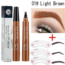 Load image into Gallery viewer, Four-pronged waterproof eyebrow pencil
