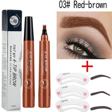 Load image into Gallery viewer, Four-pronged waterproof eyebrow pencil
