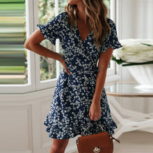Load image into Gallery viewer, Butterfly Sleeve Floral Print Mini Dress
